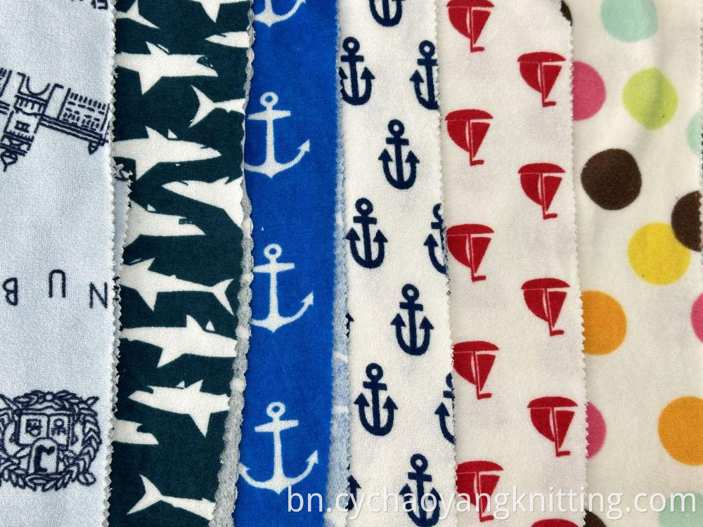 Brightly dyed terry jacquard-knit fabric